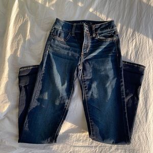 American Eagle 00 Dark Wash Super Stretch Jeggings